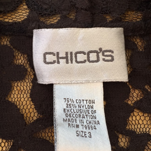 Chico’s size 3 lace/embroidery/bead elegant cover - Picture 3 of 8